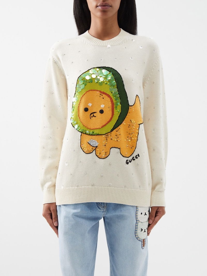 Áo len Gucci × pikasar be logo vàng - SNV - 735349