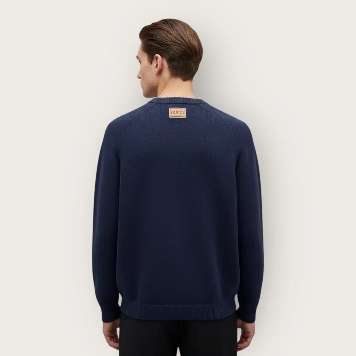 Áo len nam GG xanh navy - 694786