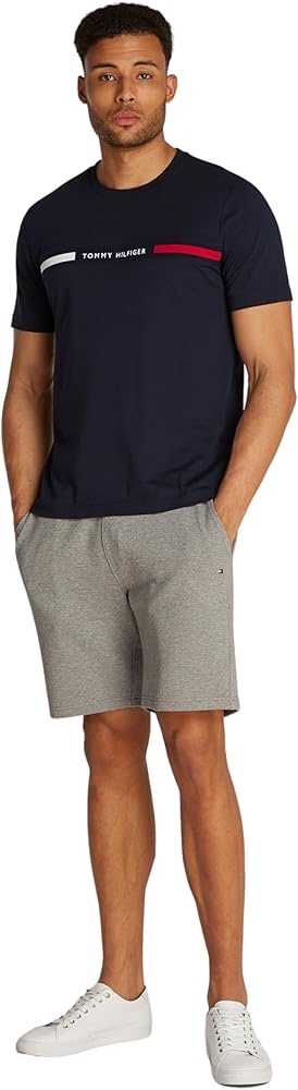 Áo phông Tommy xanh navy logo thêu chỉ trắng