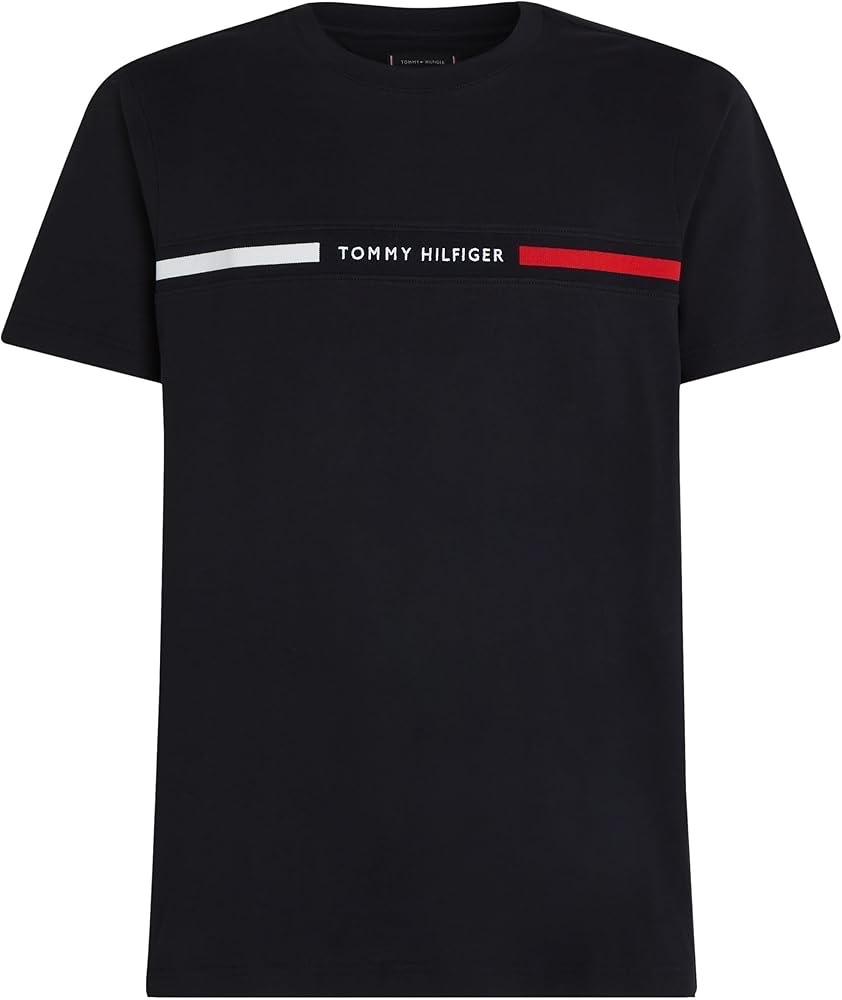 Áo phông Tommy xanh navy logo thêu chỉ trắng