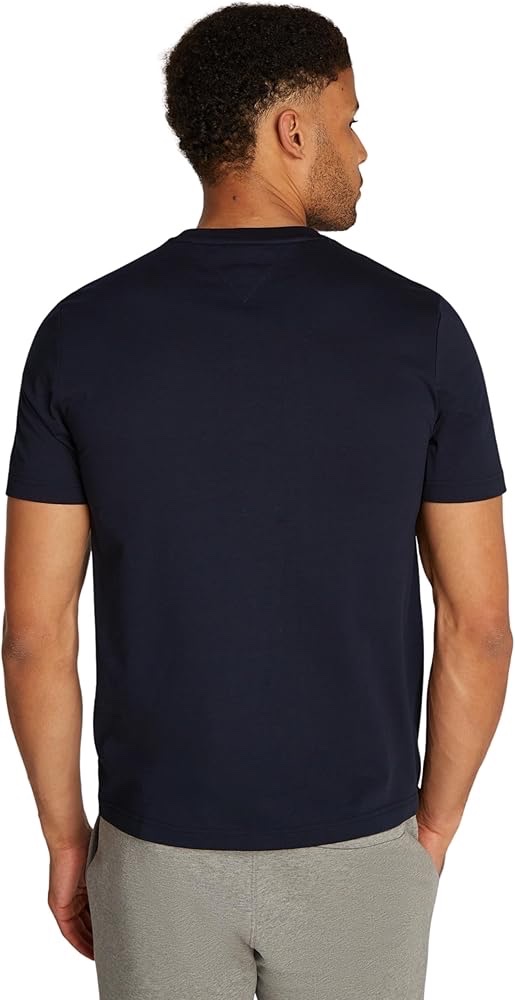 Áo phông Tommy xanh navy logo thêu chỉ trắng