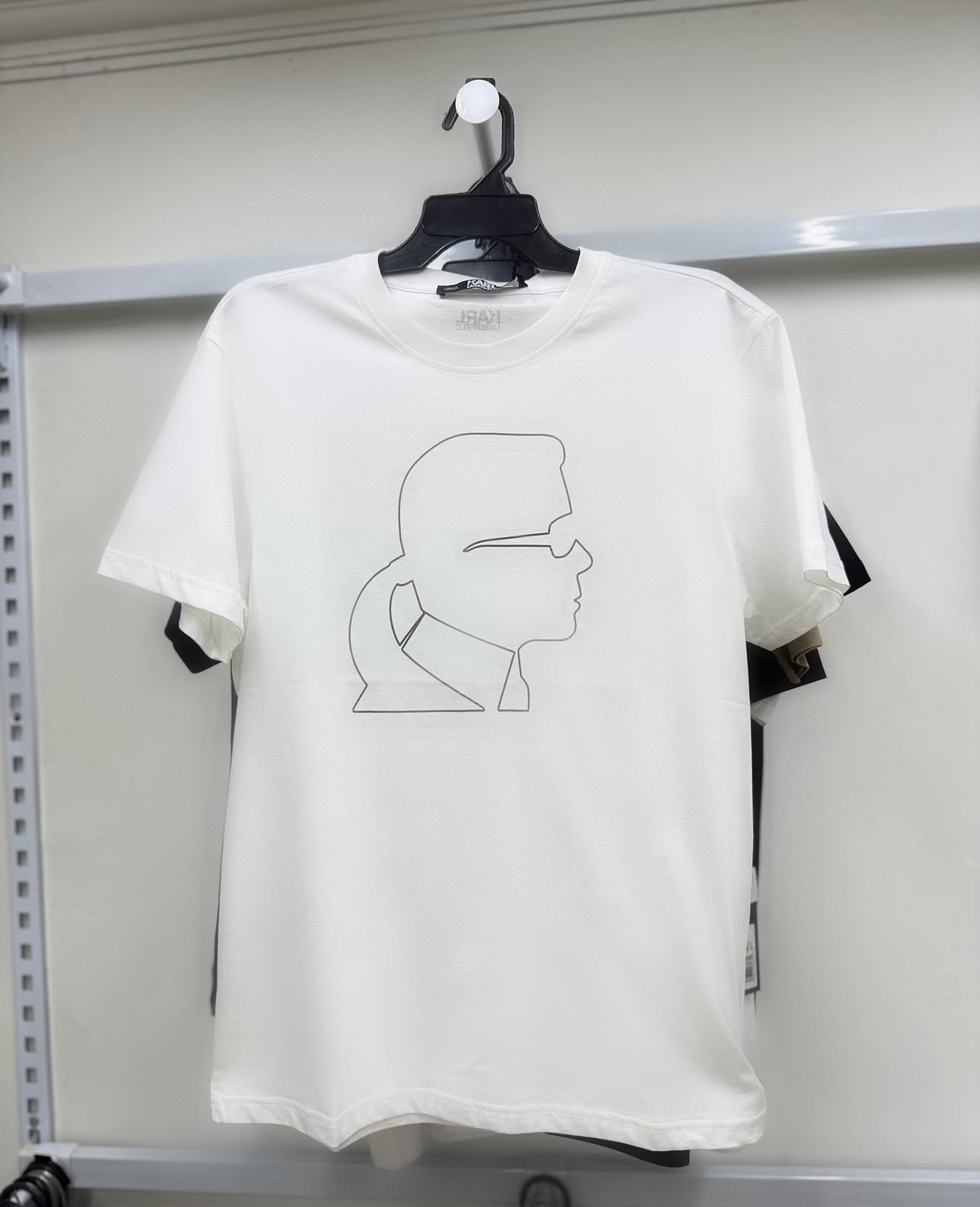 Áo phông nam karl trắng logo đen - ARM17003 - trắng