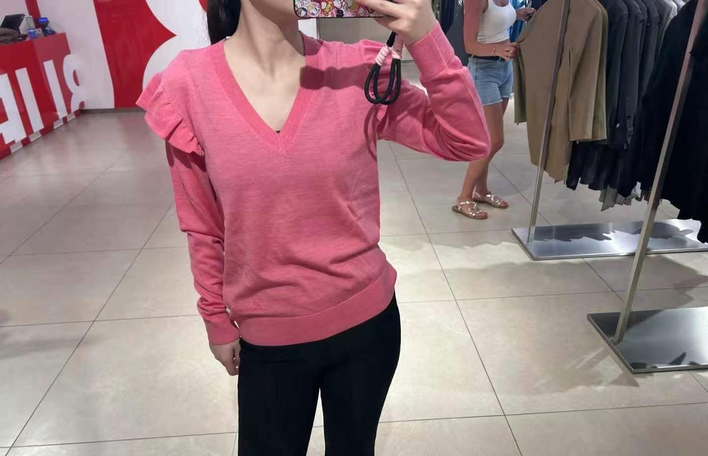 Áo thun BBR tay dài màu hồng - A4579