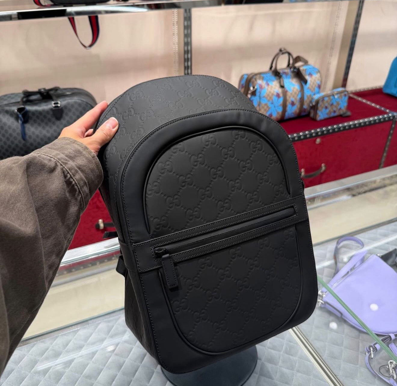 Balo GG màu đen full logo - SNV - 771280 • 26 x 42 x 15