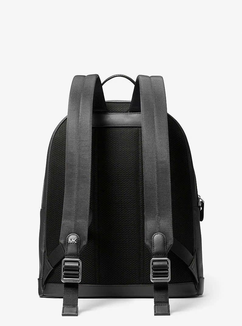 Balo MK edison leather backpack màu đen - KT: 32x42x14