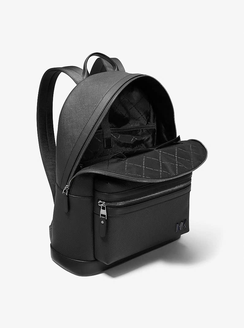 Balo MK edison leather backpack màu đen - KT: 32x42x14
