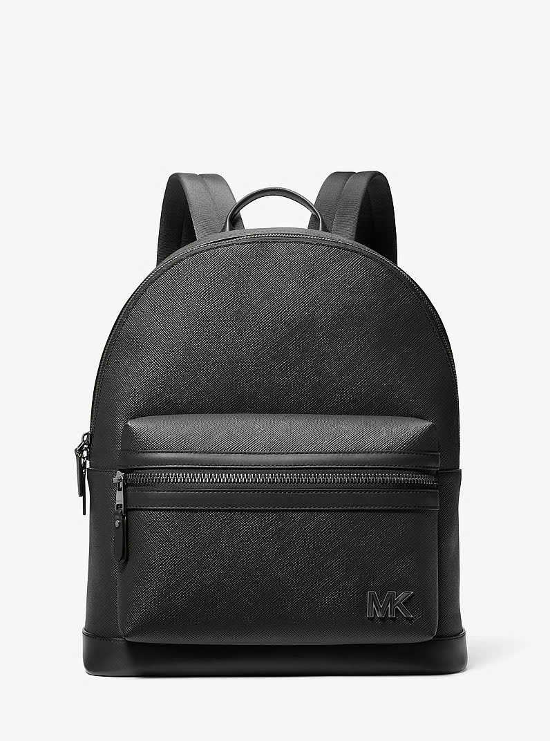 Balo MK edison leather backpack màu đen - KT: 32x42x14