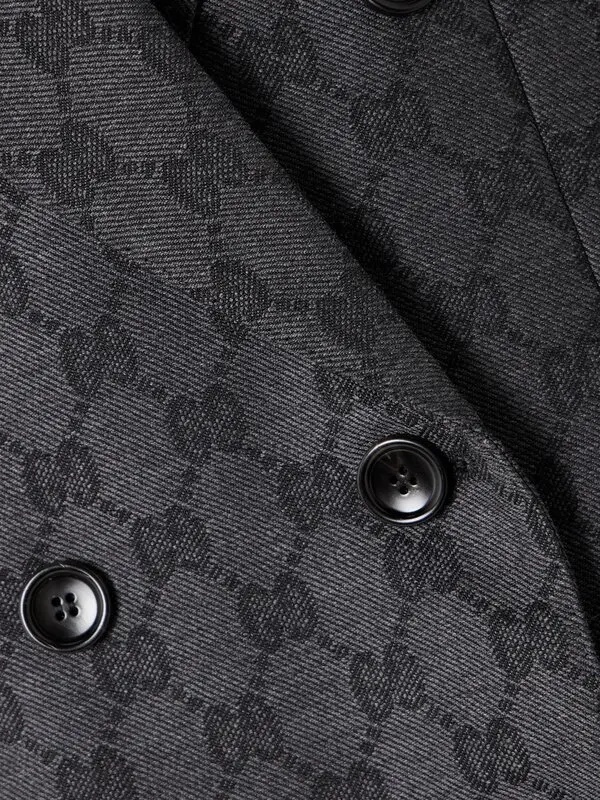Blazer GG màu ghi đen full logo - SNV - 715184