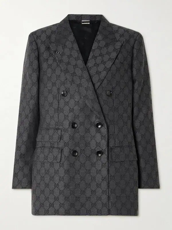 Blazer GG màu ghi đen full logo - SNV - 715184