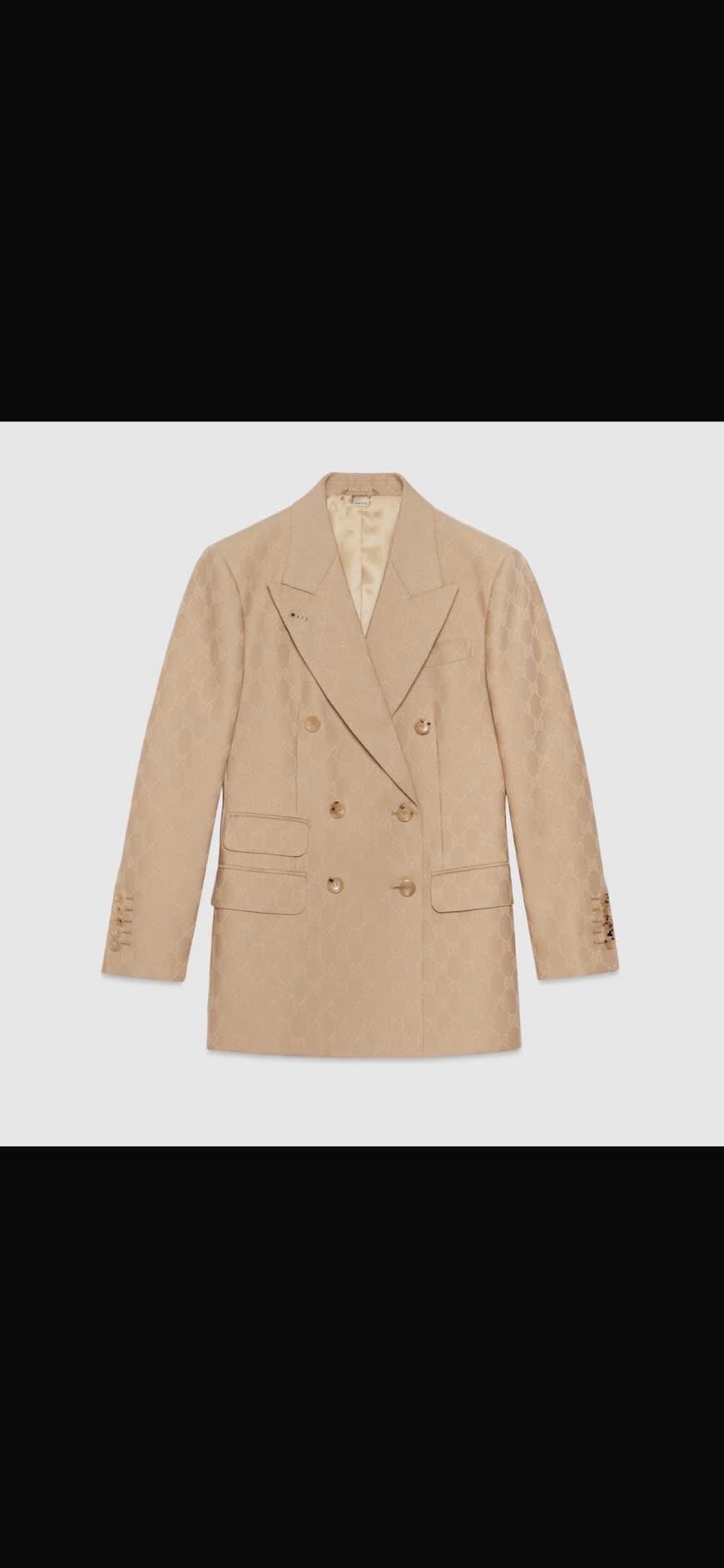 Blazer GG màu vàng cát full logo - SNV715184
