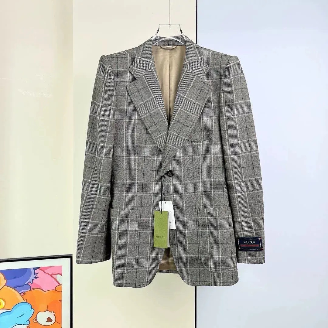 Blazer GG xám kẻ ô - SNV_ 685858