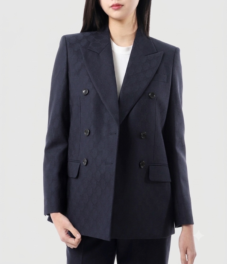 Blazer GG xanh navy full logo - SNV - 797063