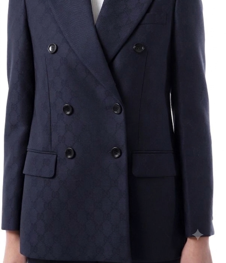 Blazer GG xanh navy full logo - SNV - 797063