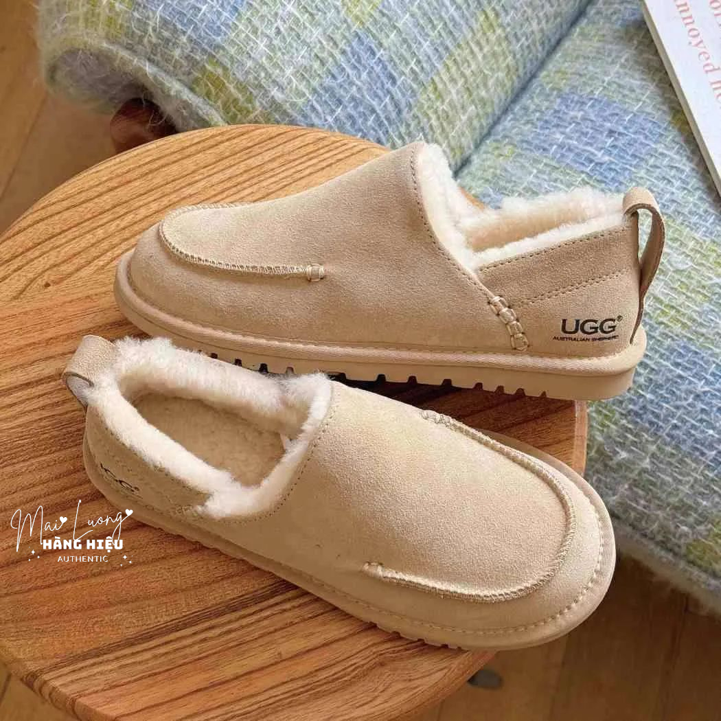 Giày UGG loria pull on màu be kem