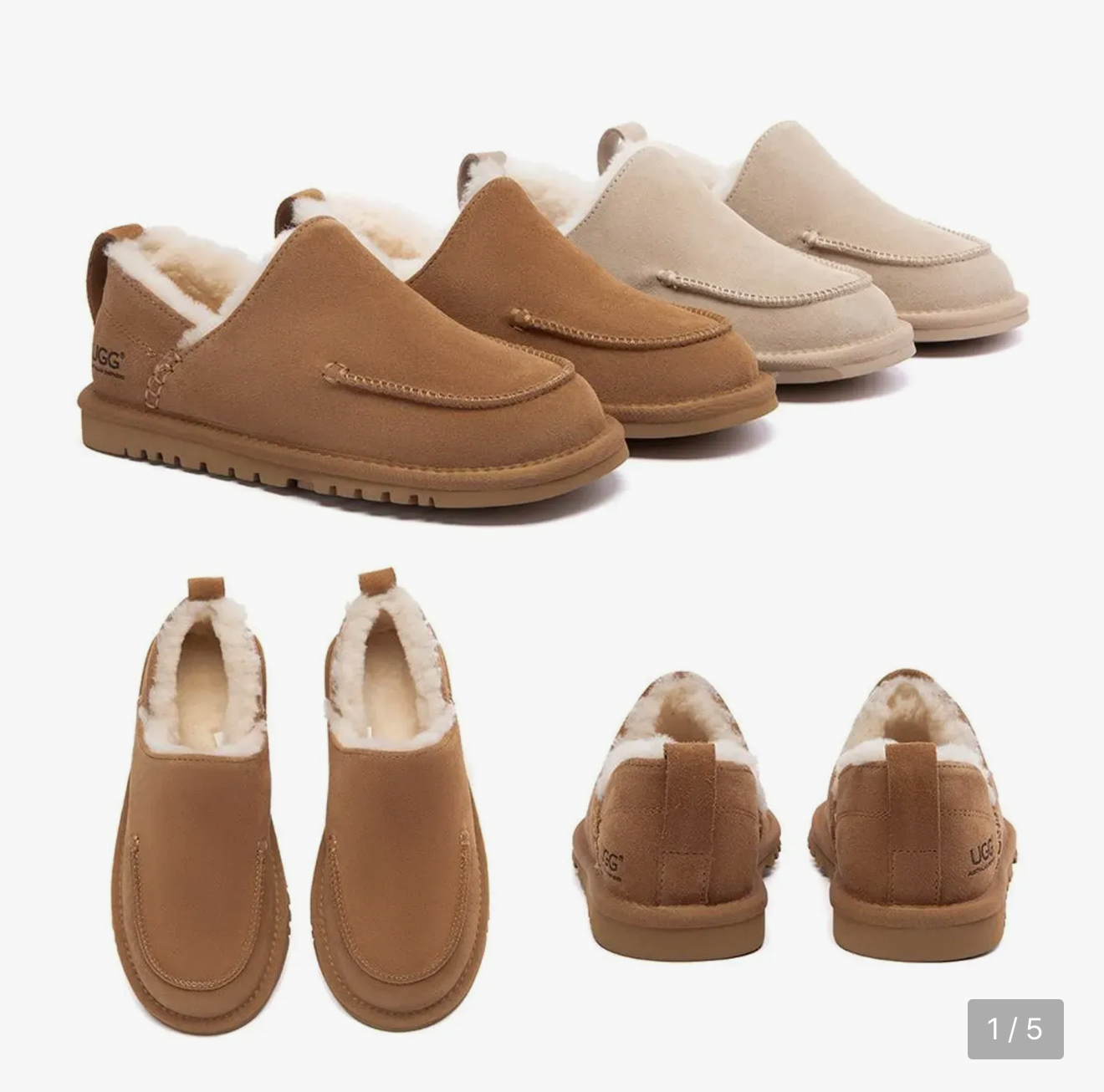 Giày UGG loria pull on màu nâu