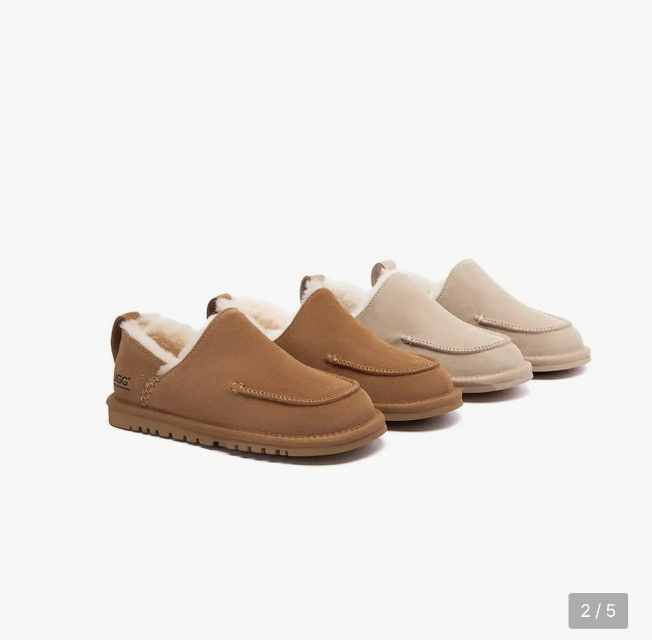 Giày UGG loria pull on màu nâu