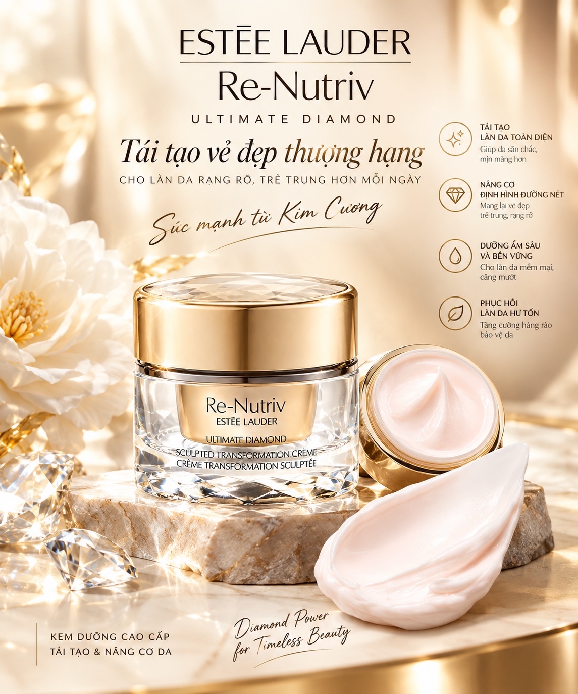 Kem dưỡng da Re-nutriv Ultimate Diamond - Estee Lauder (15ml / lọ)