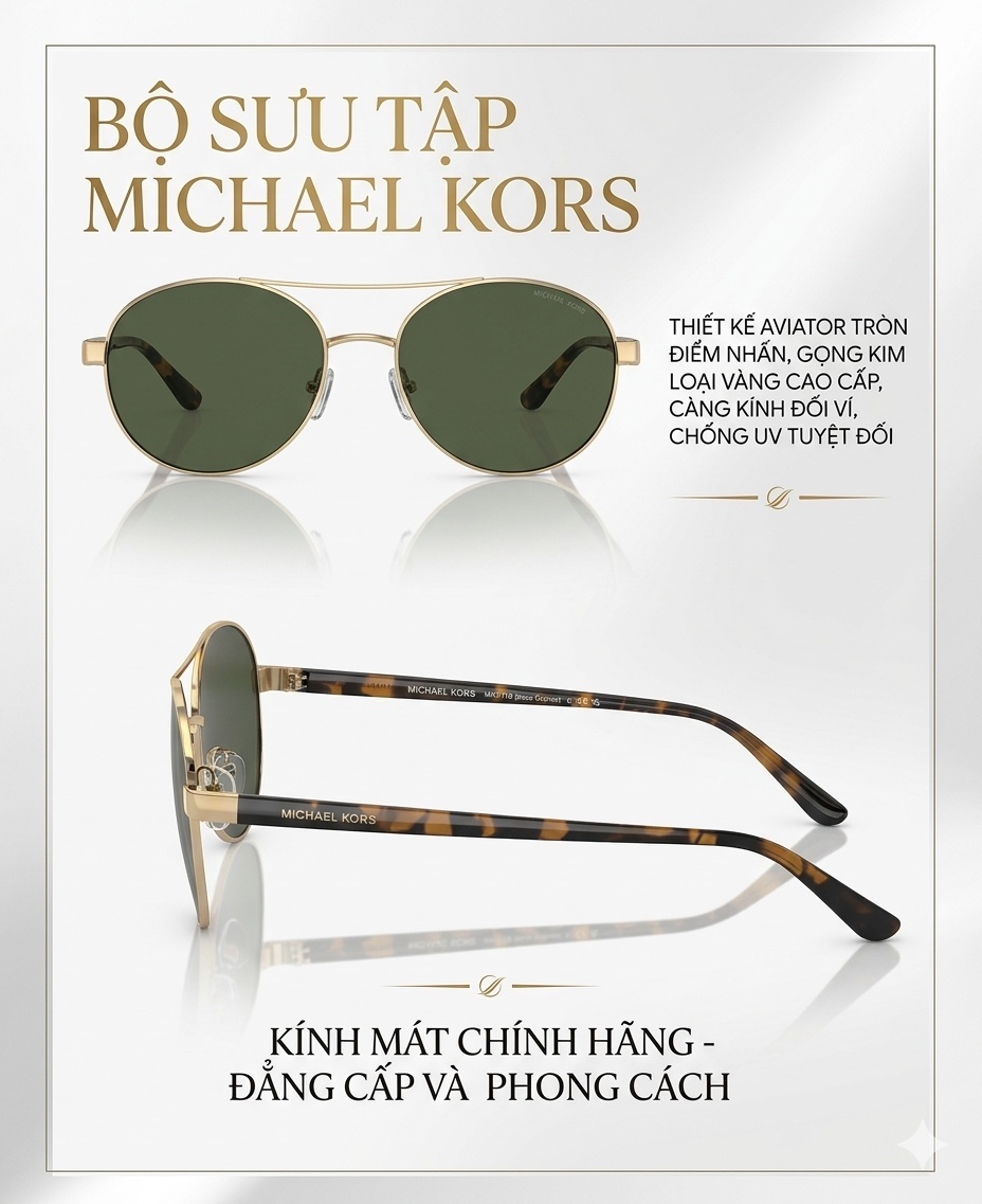 Kính MK mắt xanh gọng đồi mồi MK1159#