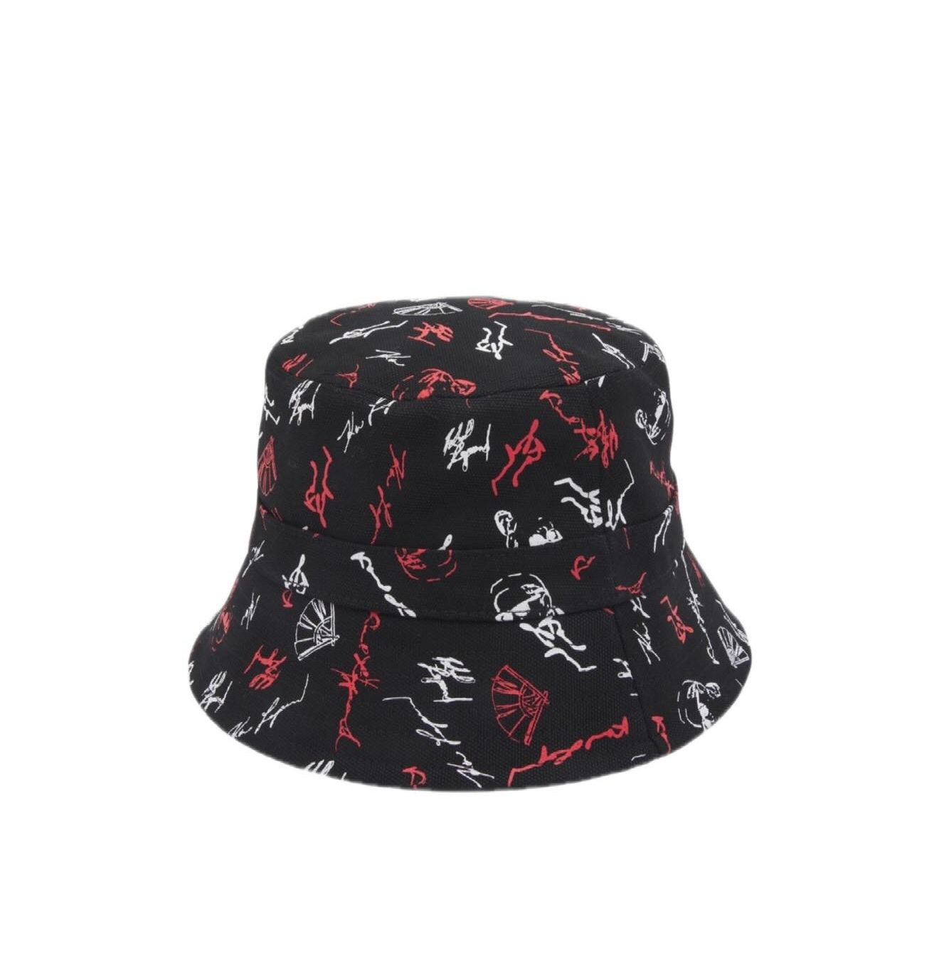 Mũ karl bucket sketch Aop - đen logo 24fw3402