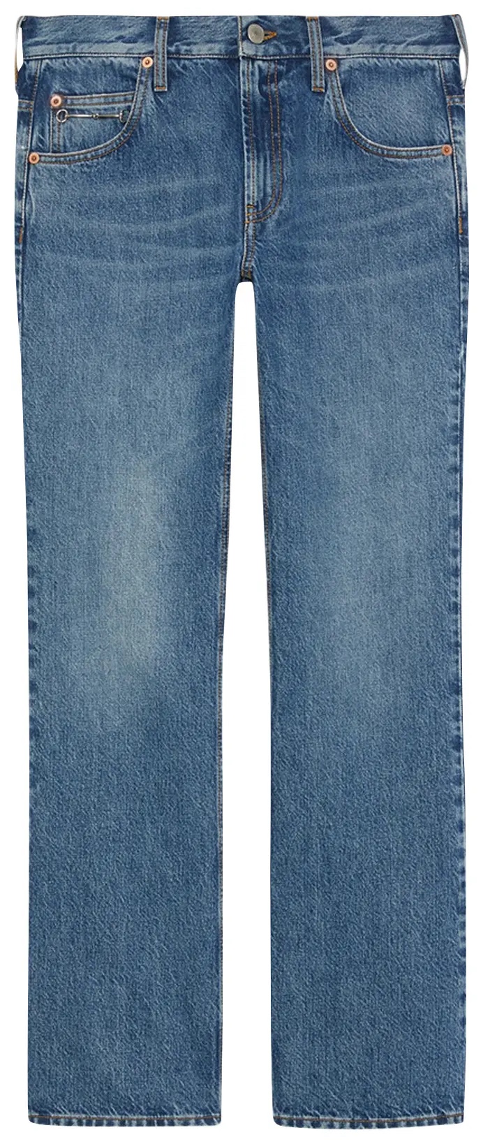 Quần jean GG nữ xanh logo horsebit- SNV- 776546