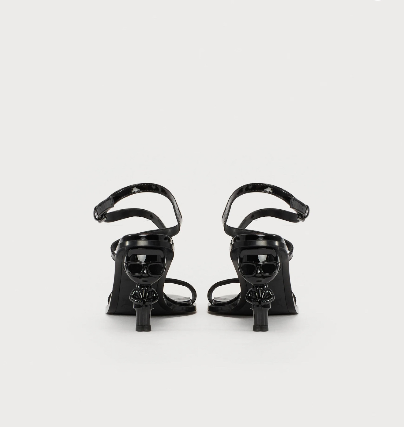 Sandal Karl đen Ikon strappy ankle - KLL93916 - đế 9p