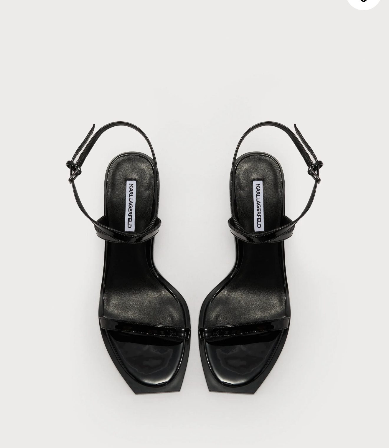 Sandal Karl đen Ikon strappy ankle - KLL93916 - đế 9p
