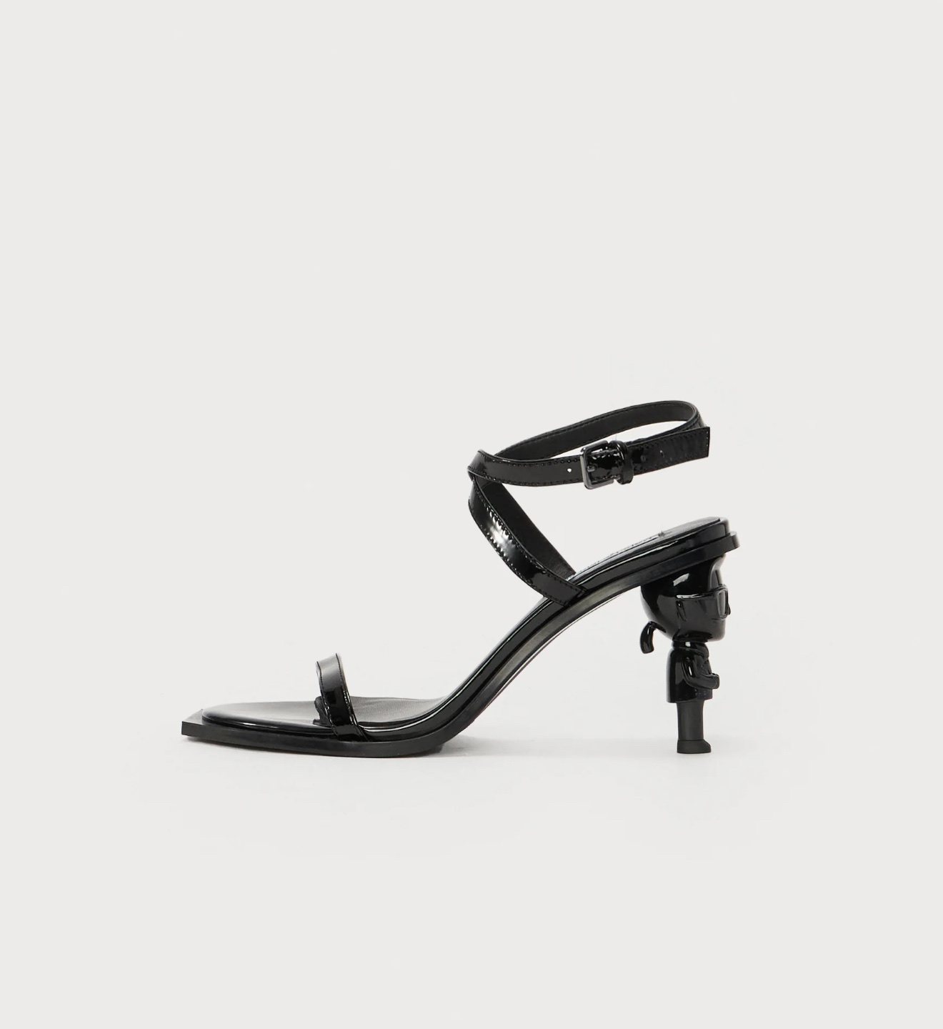 Sandal Karl đen Ikon strappy ankle - KLL93916 - đế 9p