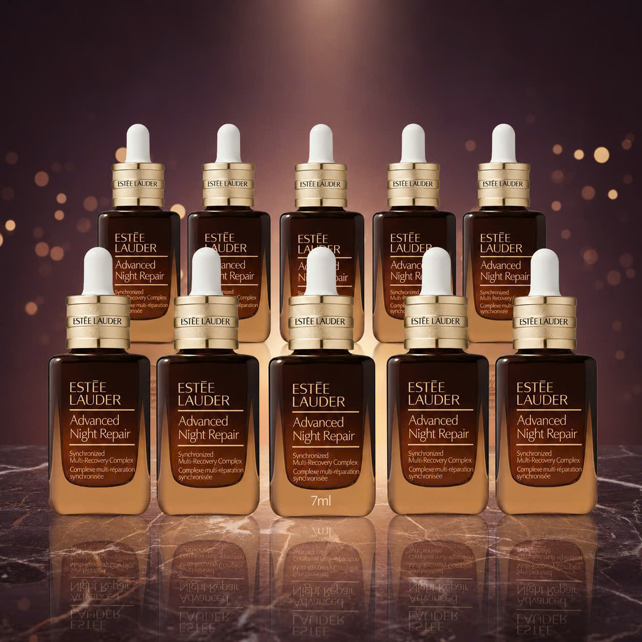 Set 10 lọ Serum Estee Lauder Advanced night repair (7ml/lọ) - chai nâu