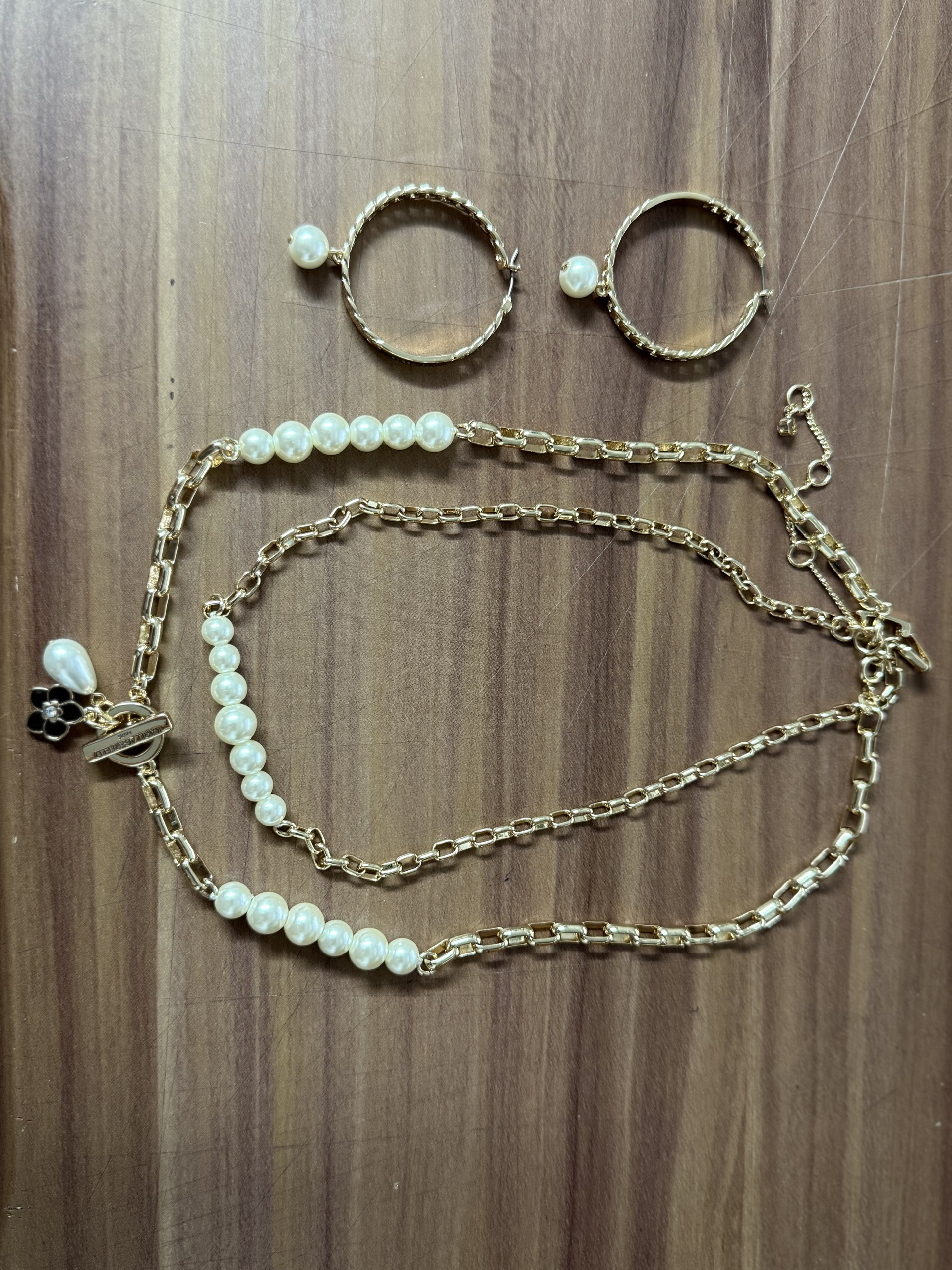 Sét dây chuyền + bông tai - ngọc trai Karl - JG250041
