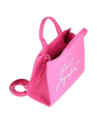 Shopper Karl hồng logo trắng - vải canvas- ASW50010 - KT: 32*23*13
