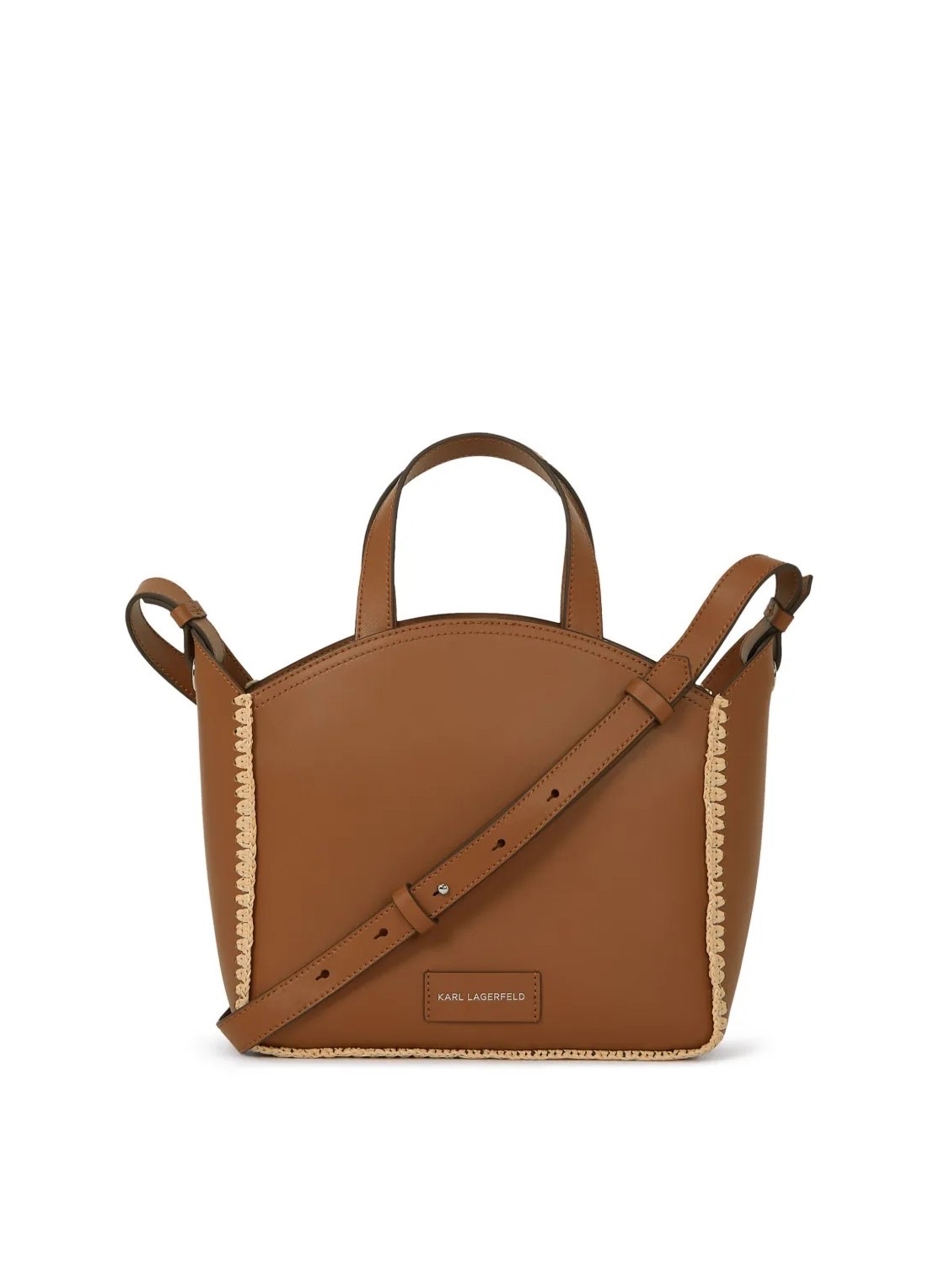 Shopper Karl nâu da viền cói - A2W30014 - KT: 29*20*11