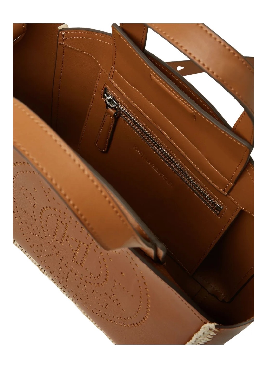 Shopper Karl nâu da viền cói - A2W30014 - KT: 29*20*11