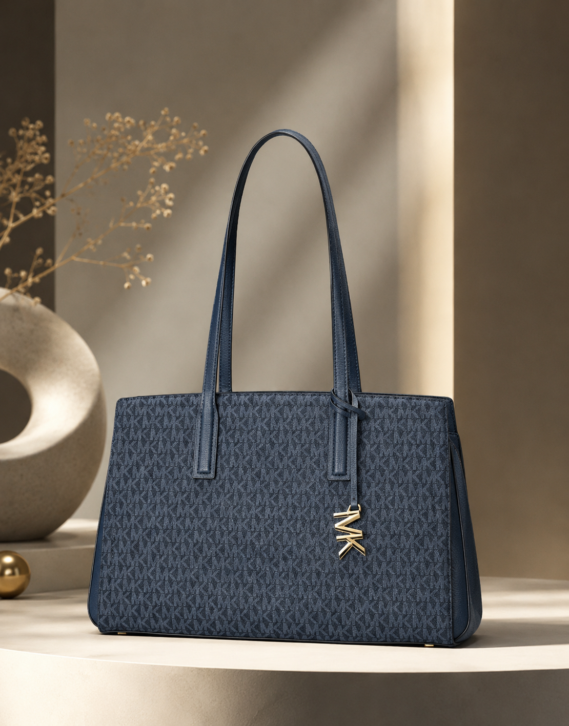 Shopper MK laila xanh full logo - 30S5G9IT2V# • KT • 35/40 | 25 | 11