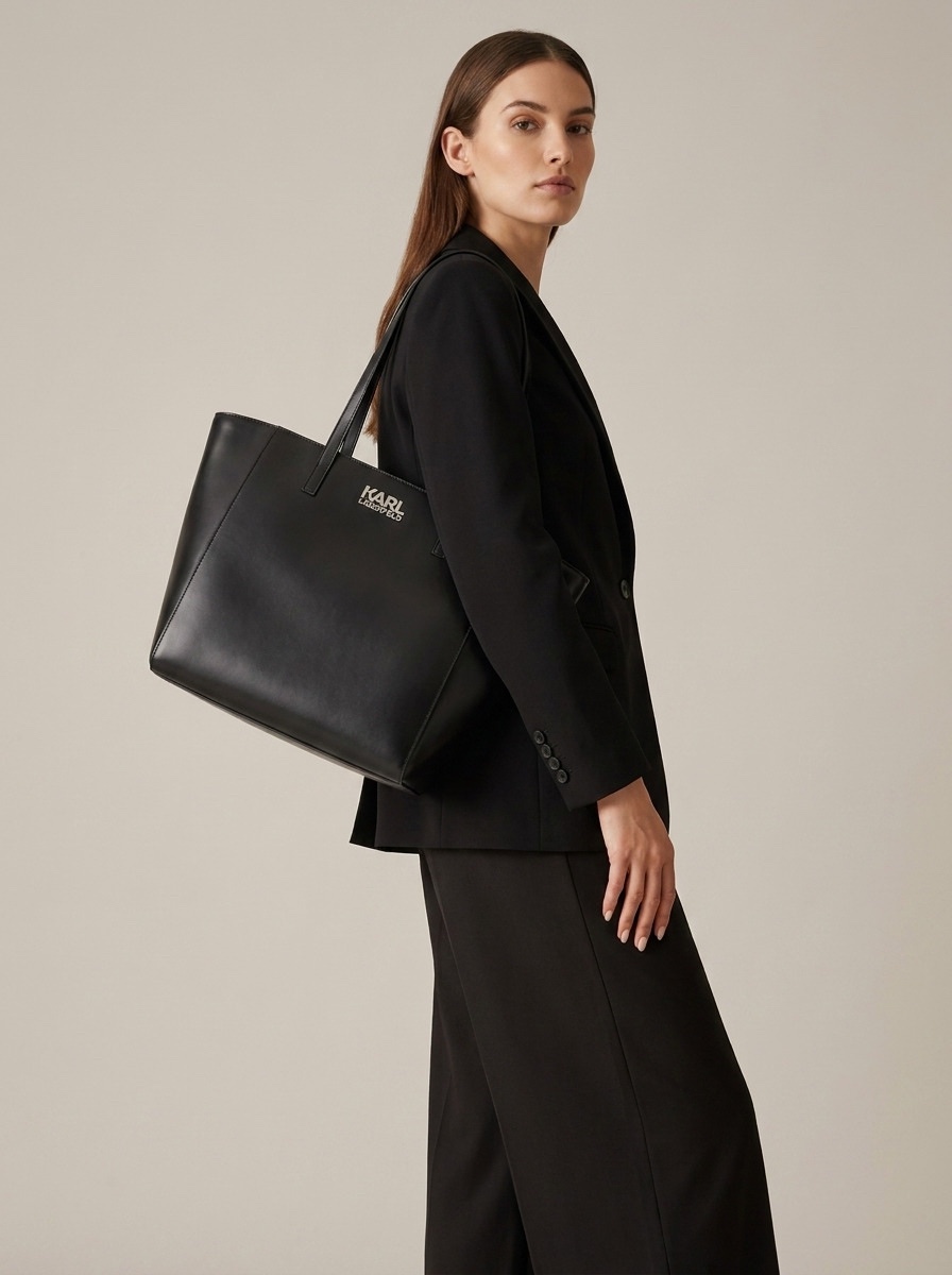 Shopper karl kore logo bạc màu đen - B8W30005 - KT - 44/28 x 28 x 13