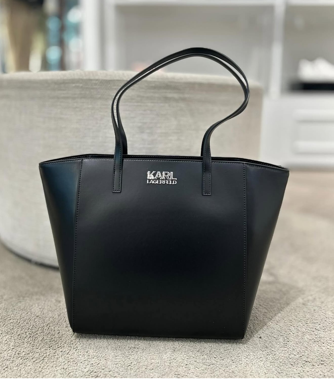Shopper karl kore logo bạc màu đen - B8W30005 - KT - 44/28 x 28 x 13