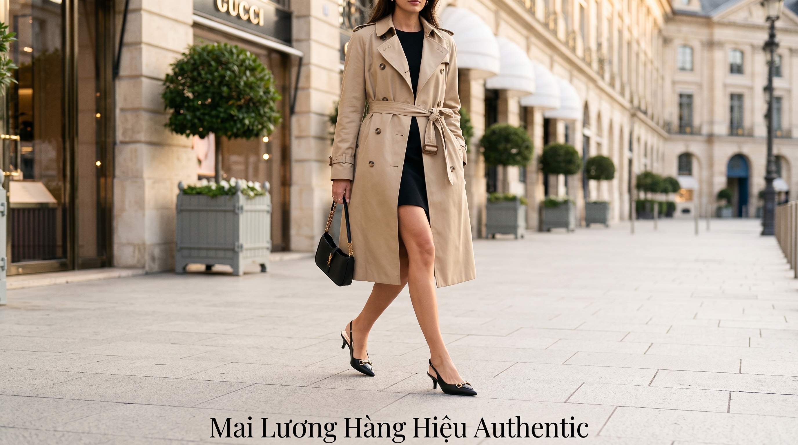 Sling GG đen logo horsebit vàng - gót 5P - 782407
