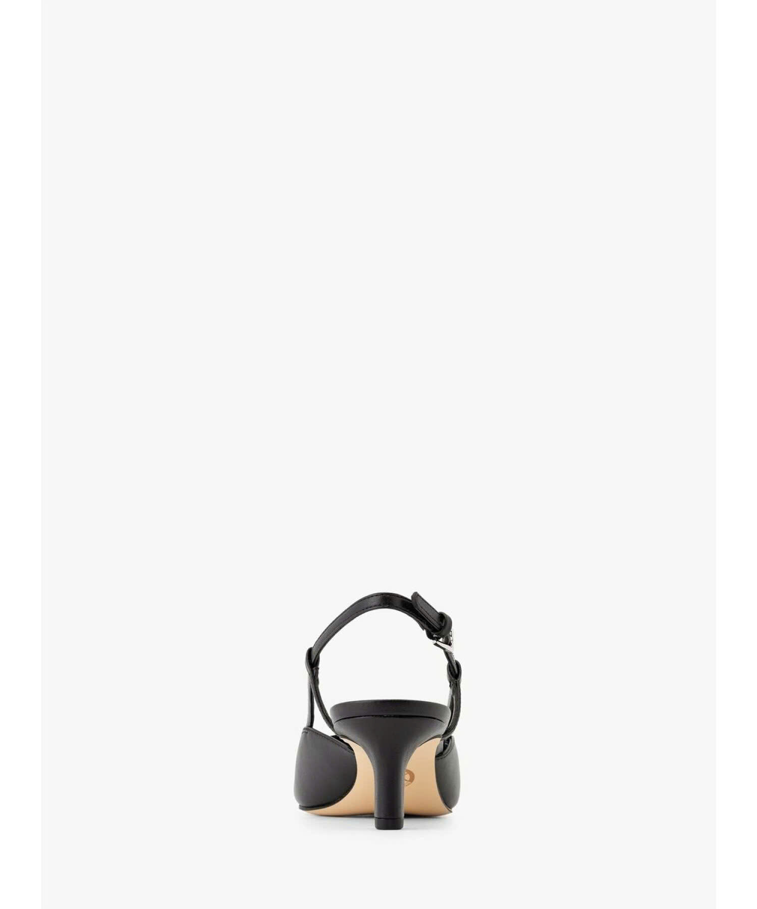 Slingback MK đen logo bạc - 49S6CRMP4L - gót 5p
