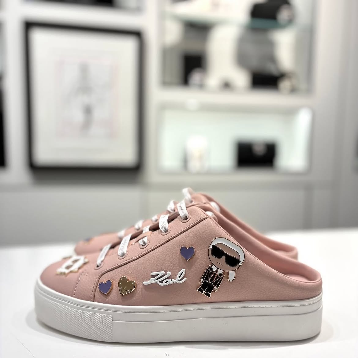 Slip-on Karl Lagerfeld Cambria Mule - Hồng Pins KL130597