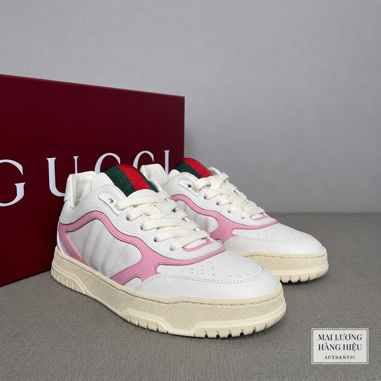 Sneaker GG nữ Re-Web Hồng - 785728