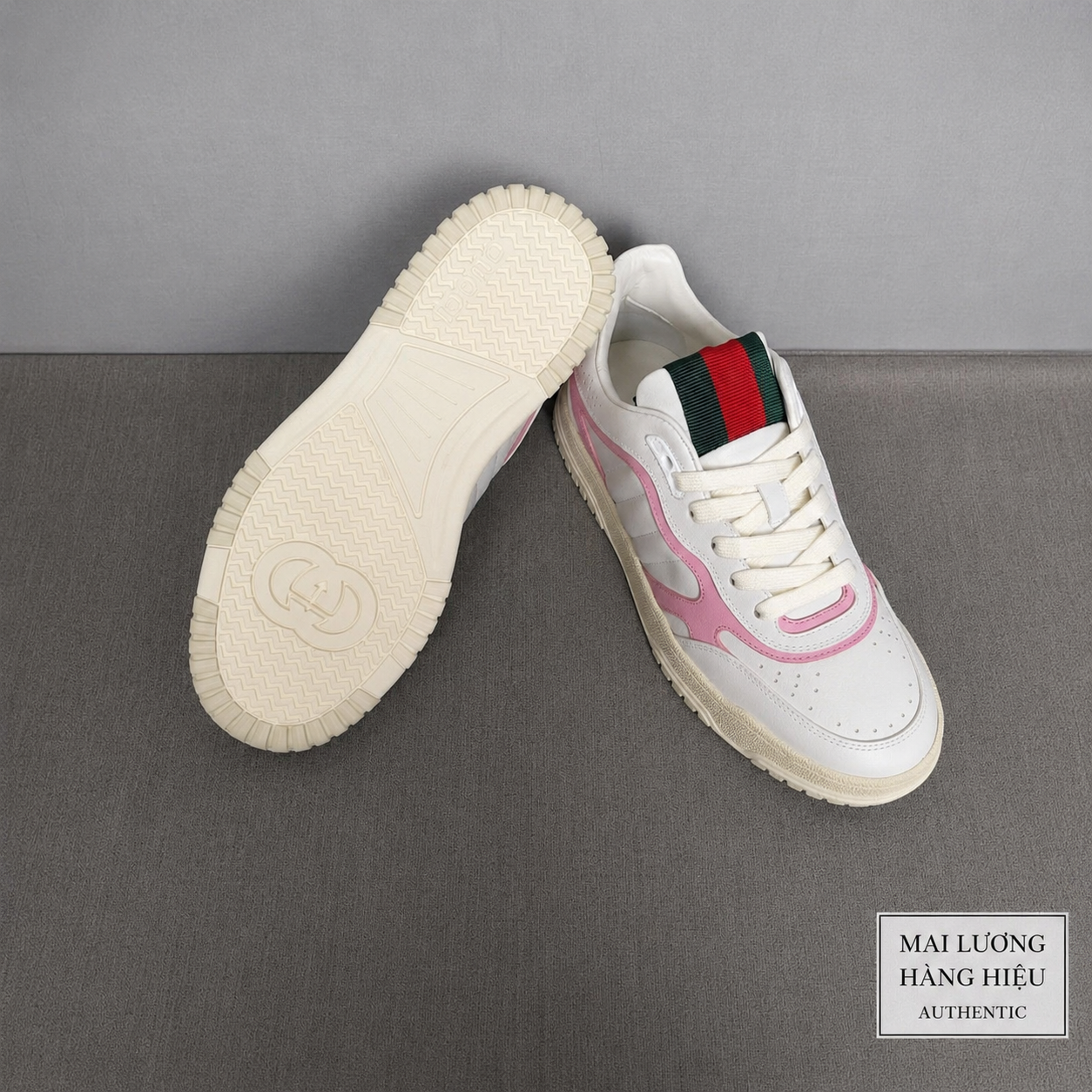 Sneaker GG nữ Re-Web Hồng - 785728