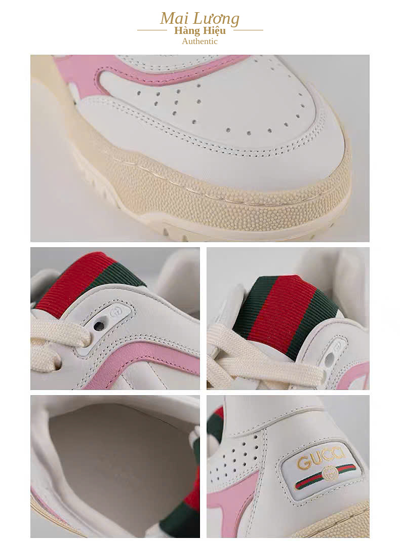 Sneaker GG nữ Re-Web Hồng - 785728