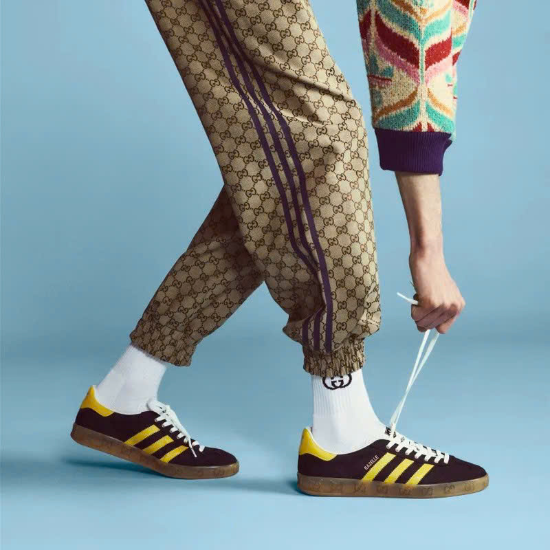 Sneaker GGxADD nam đen sọc vàng-SNV-737967