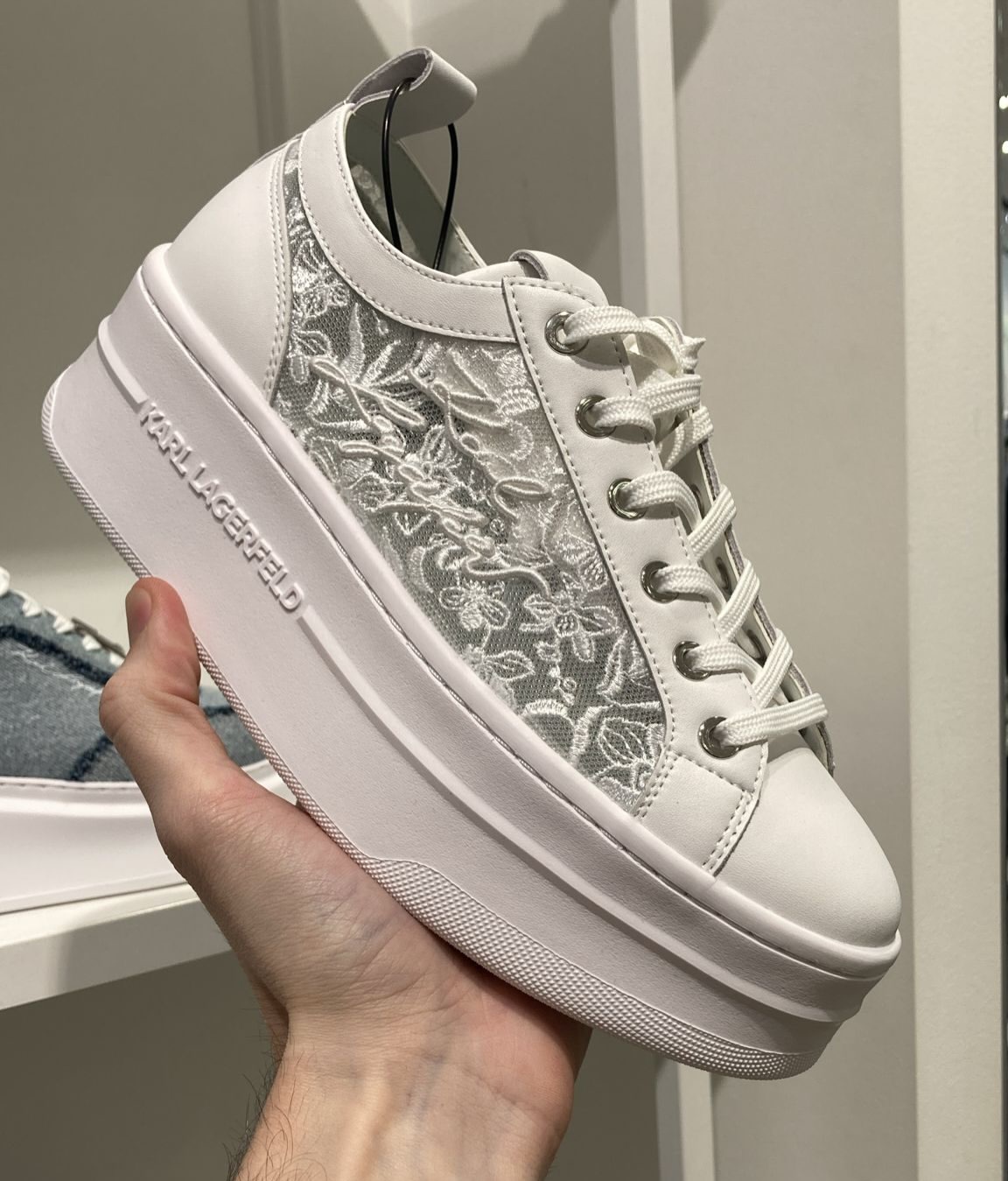 Sneaker Karl Lagerfeld Kobo - Ren Trắng KL96519L