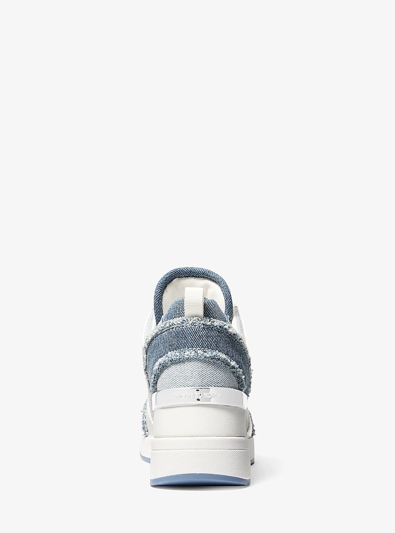 Sneaker MK georgie trainer denim xanh phối trắng - 49T6GEFS3D