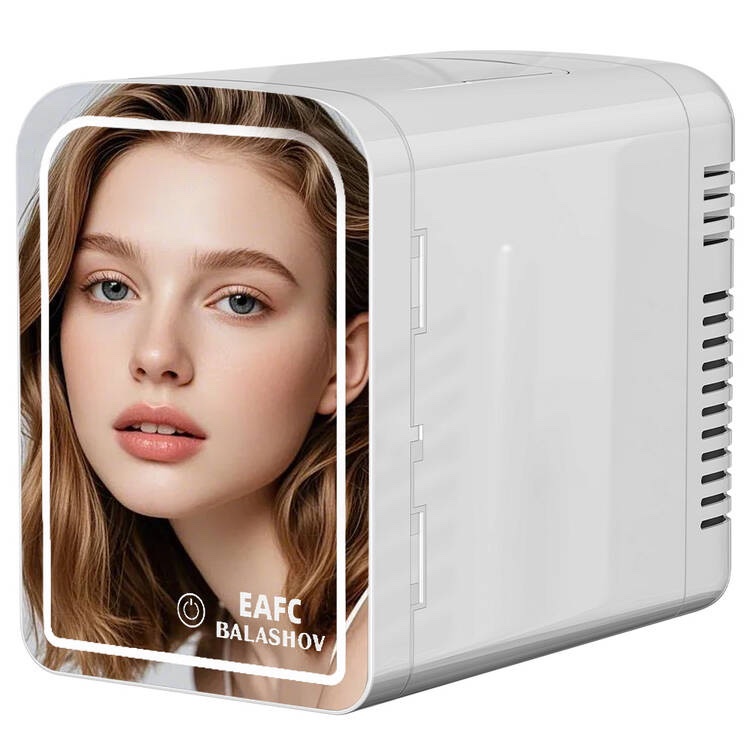 Tủ lạnh mini EAFC 6L có gương - trắng (20x21x14 diện tích trong của tủ)