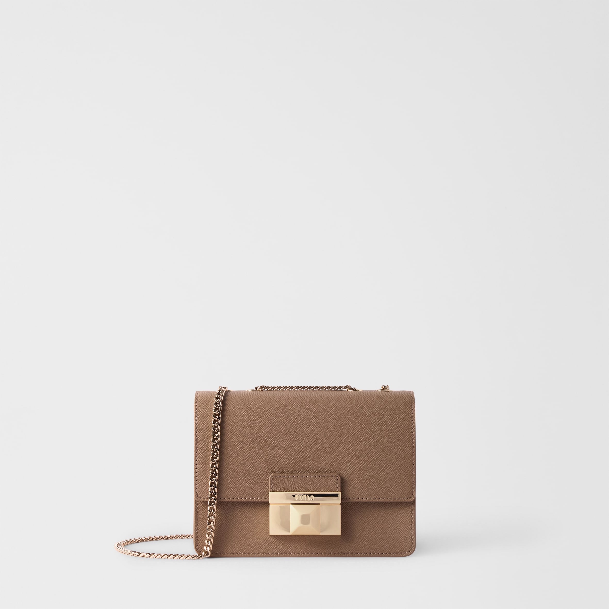 Túi Furla venere mini màu taupe - KT: 18x13x9