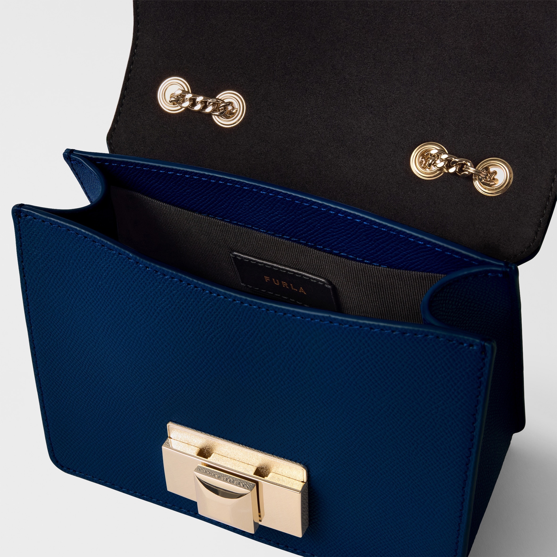 Túi Furla venere mini xanh da trời - KT: 18x13x9
