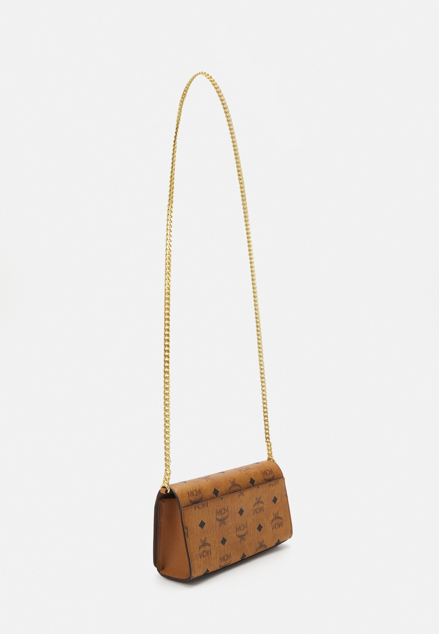 Túi MCM Aren Visetos Crossbody màu cognac họa tiết - 21x9x5