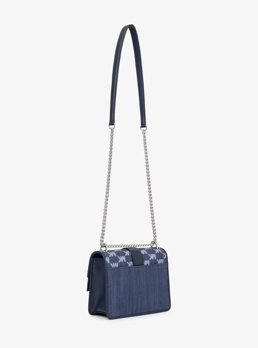 Túi MK Greenwich màu xanh bò logo bạc • KT • 20 x 15 x 7 - 35T5SGRC1J