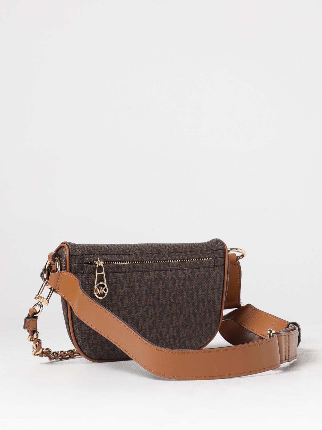 Túi MK slater nâu full logo - 30S2G04M1B# • Sz 21 x 13